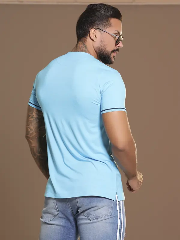 Camiseta Masculina Gola O Casual com Logomania em Relevo Pit Bull Jeans