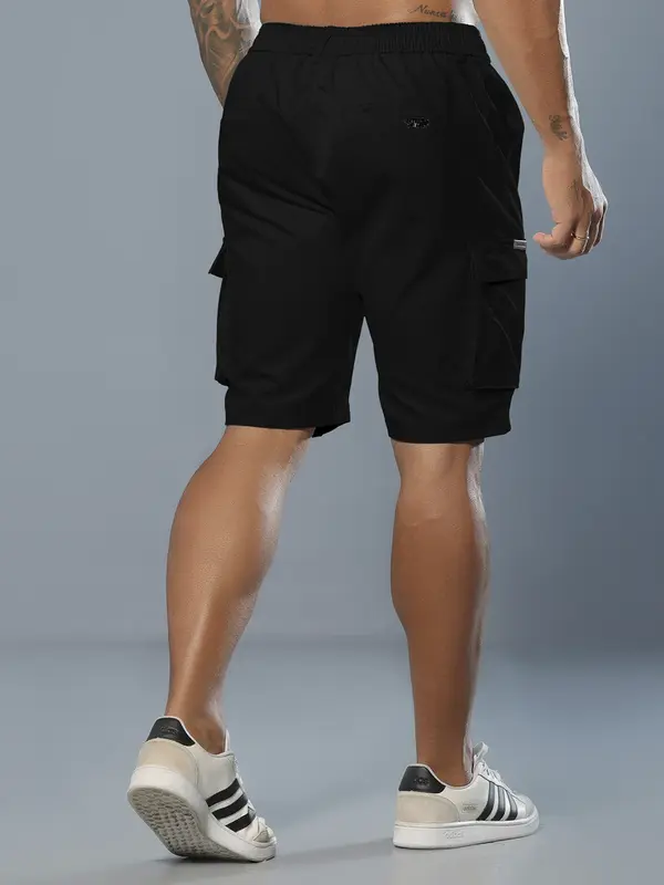 Bermuda Masculina Pit Bull Jeans Casual com Amarração e Bolsos Cargo