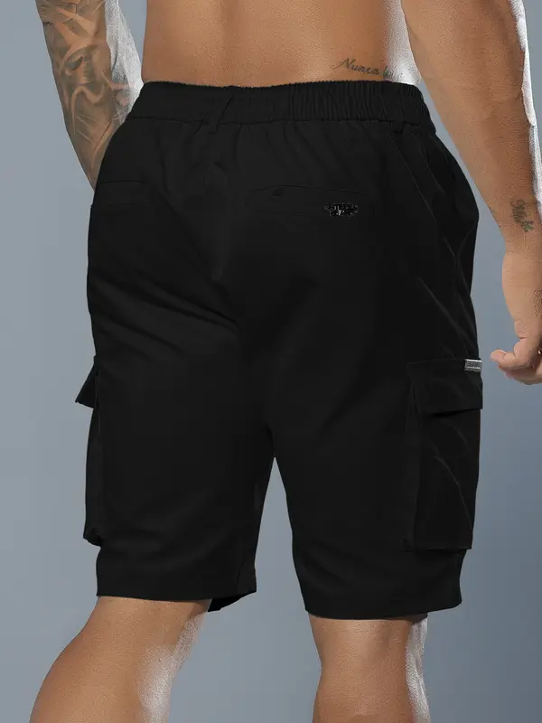 Bermuda Masculina Pit Bull Jeans Casual com Amarração e Bolsos Cargo