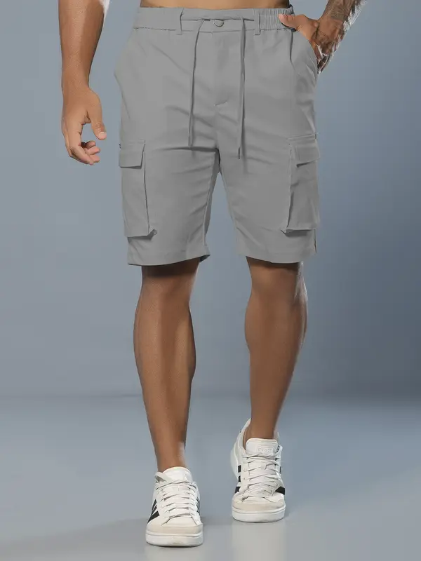 Bermuda Masculina Pit Bull Jeans Casual com Amarração e Bolsos Cargo