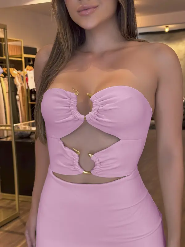 Vestido Elegante e Modelador com Decote Sexy Empório Pit Bull