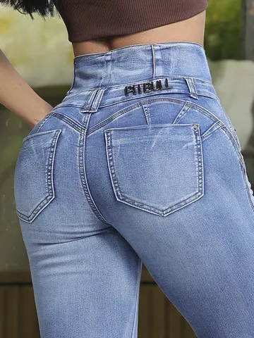Calça Cintura Perfeita Modeladora e Confortável com Lavado Médio Pit Bull Jeans