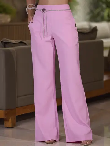 Conjunto Calça e Cropped Empório Pit Bull Elegante com Toque Casual