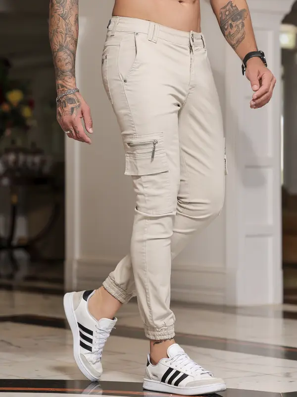 Calça Jogger Masculina Pit Bull Jeans Luxo Confortável e Estilosa com Bolsos Cargo
