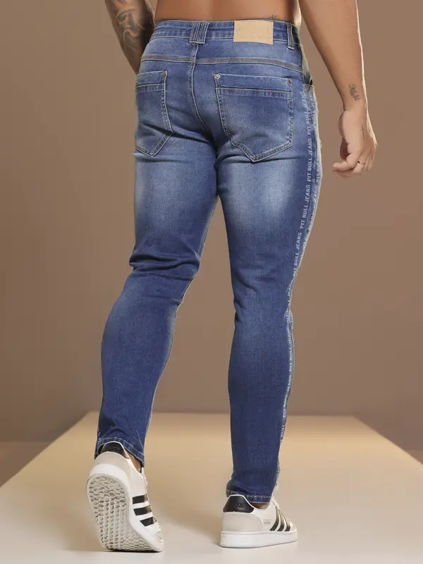 Calça Masculina Autêntica e Sofisticada com Lateral Personalizada Pit Bull Luxo