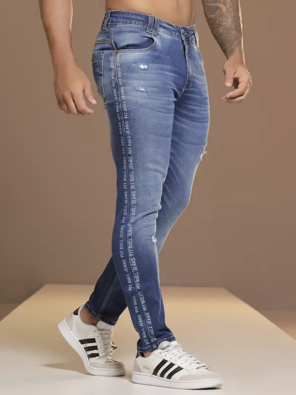Calça Masculina Autêntica e Sofisticada com Lateral Personalizada Pit Bull Luxo