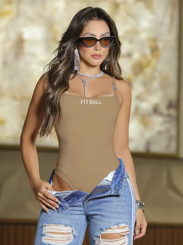 Body Estiloso e Sofisticado com Enfeite nas Alças Pit Bull Jeans