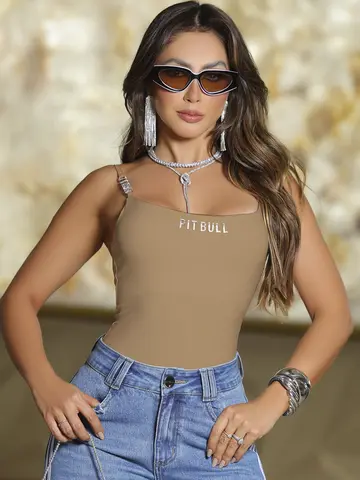 Body Estiloso e Sofisticado com Enfeite nas Alças Pit Bull Jeans