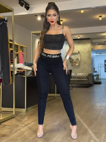 Calça Skinny Cós Largo Modeladora e Confortável com Elástico Pit Bull Jeans