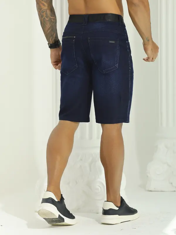 Bermuda Masculina Slim Estilosa com Elástico Personalizado Pit Bull Jeans Luxo