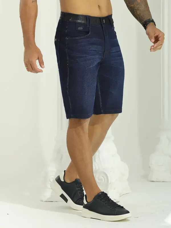 Bermuda Masculina Slim Estilosa com Elástico Personalizado Pit Bull Jeans Luxo