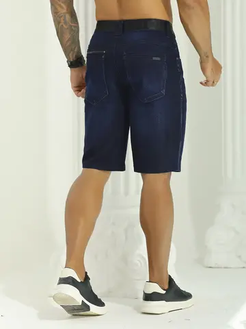 Bermuda Masculina Slim Estilosa com Elástico Personalizado Pit Bull Jeans Luxo