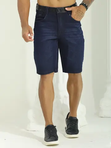 Bermuda Masculina Slim Estilosa com Elástico Personalizado Pit Bull Jeans Luxo
