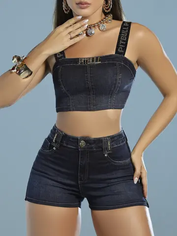 Cropped Estiloso e Sofisticado com Elástico Personalizado Pit Bull Jeans