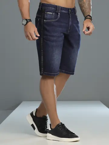Bermuda Masculina Confortável e Casual com Elástico Lateral Pit Bull Jeans