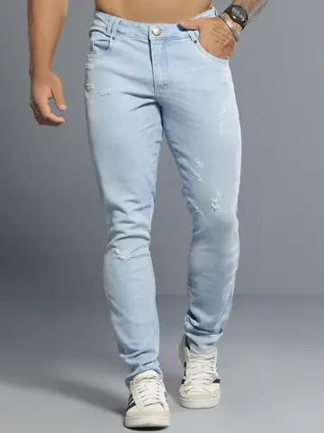 Calça Masculina Confortável e Versátil com Logomania Lateral Pit Bull Jeans Luxo