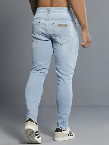 Calça Masculina Confortável e Versátil com Logomania Lateral Pit Bull Jeans Luxo
