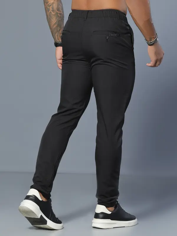 Calça Masculina Preta Confortável e Estilosa com Cordão de Amarração Pit Bull Jeans Luxo