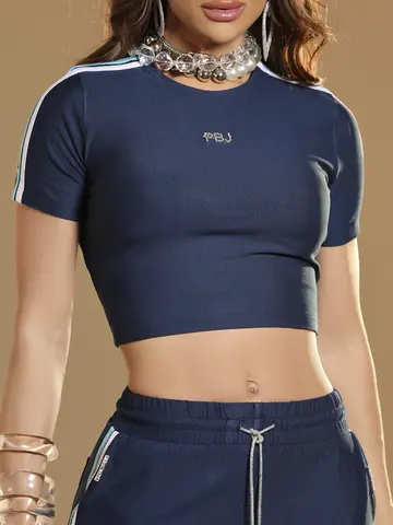 Cropped Confortável e Estiloso com Mangas Personalizadas Pit Bull Jeans Luxo