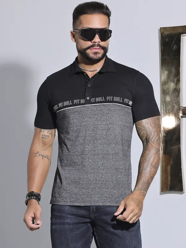 Polo Masculina Estilosa e Casual com Estampa em Relevo Pit Bull Jeans Luxo