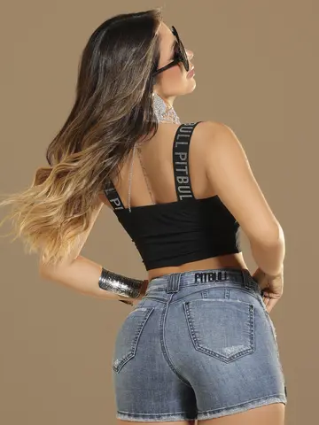 Cropped Casual e Sofisticado com Alças Personalizadas Pit Bull Jeans