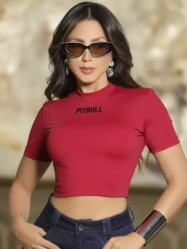 Cropped Confortável e Casual com Modelagem Ajustada Pit Bull Jeans