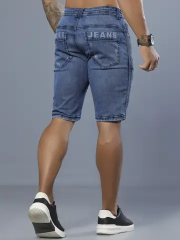 Bermuda Masculina Pit Bull Jeans Luxo Azul Médio