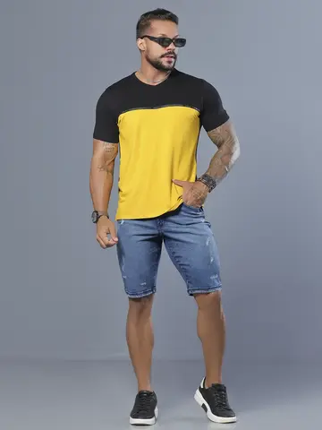 Bermuda Masculina Pit Bull Jeans Luxo Azul Médio