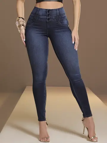 Calça Cintura Perfeita Modeladora e Sofisticada com Bordado Pit Bull Jeans Luxo