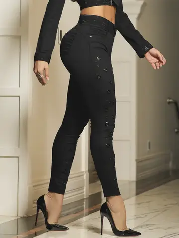 Calça Skinny Conceito Modeladora e Estilosa com Detalhes Únicos Pit Bull Jeans Luxo