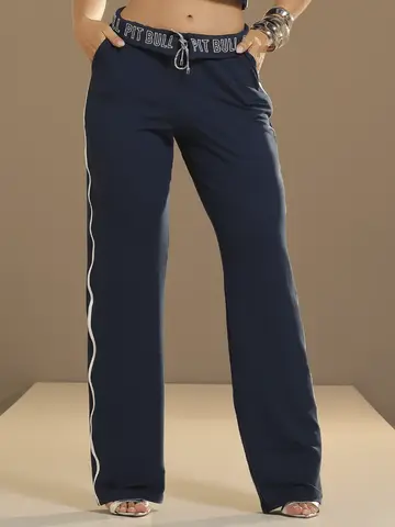 Calça Pantalona Sofisticada com Faixa Lateral e Cós Personalizado Pit Bull Jeans Luxo
