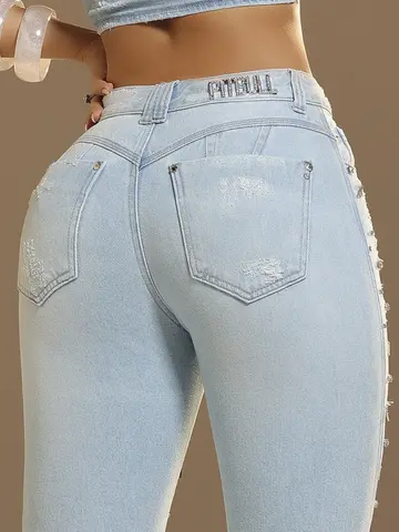 Calça Boyfriend Conceito Autêntica e Estilosa com Detalhes Únicos Pit Bull Jeans Luxo