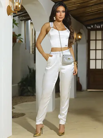 Calça Feminina Confortável e Sofisticada com Elástico no Cós Pit Bull Jeans Luxo