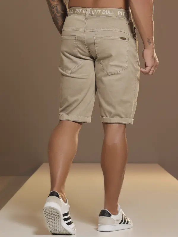 Bermuda Masculina Casual e Confortável com Cós Personalizado Pit Bull Jeans