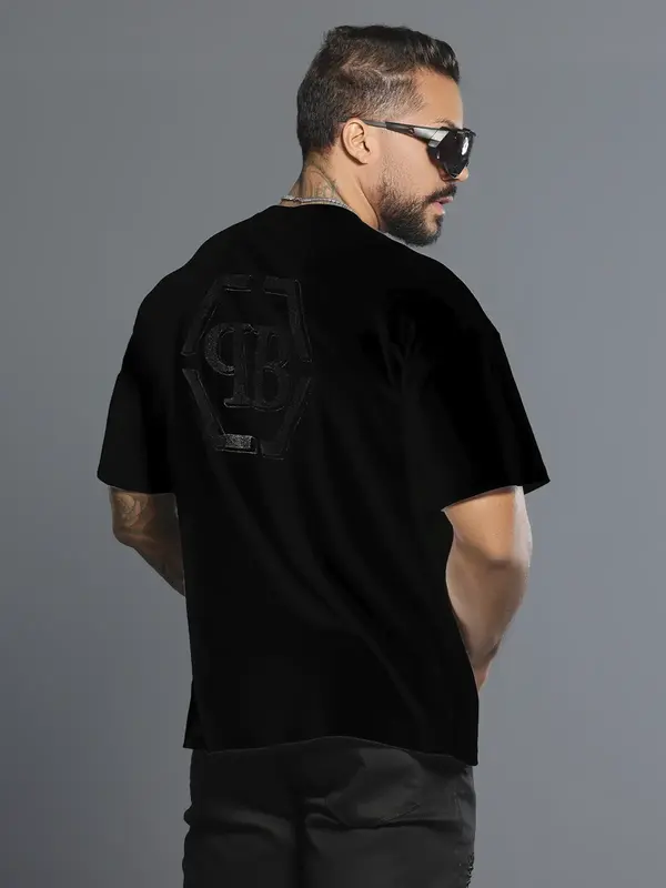 Camiseta Masculina Oversized Estilosa e Casual com Estampa Pit Bull Luxo