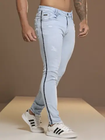 Calça Masculina Confortável e Estilosa com Detalhe Lateral Pit Bull Jeans Luxo