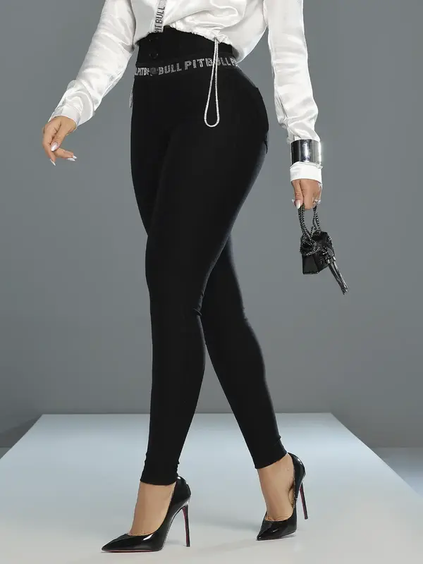 Calça Montaria com Cintura Perfeita e Elástico Personalizado Pit Bull Jeans Luxo