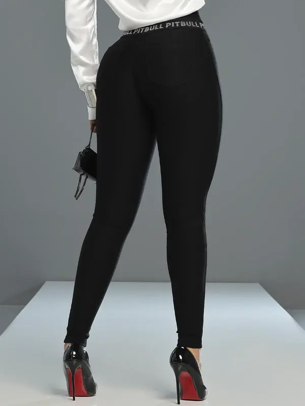 Calça Montaria com Cintura Perfeita e Elástico Personalizado Pit Bull Jeans Luxo