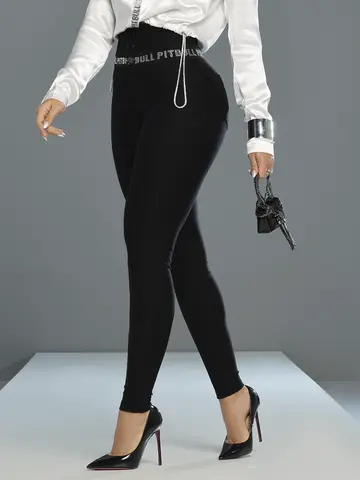 Calça Montaria com Cintura Perfeita e Elástico Personalizado Pit Bull Jeans Luxo