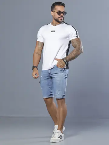Bermuda Masculina Casual e Estilosa com Bolsos Cargo Pit Bull Jeans Luxo