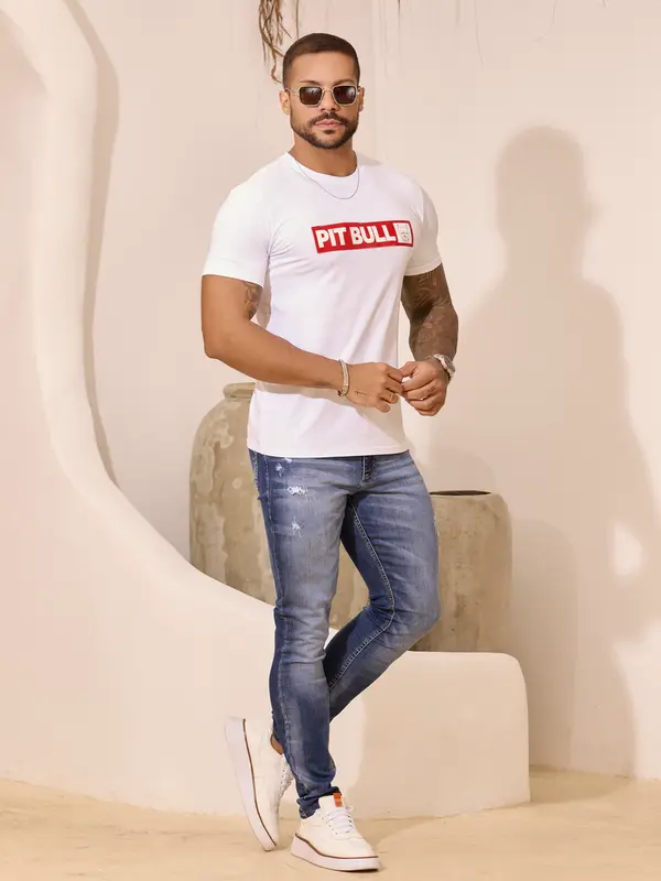 Camiseta Gola O Casual e Sofisticada Pit Bull Jeans Premium