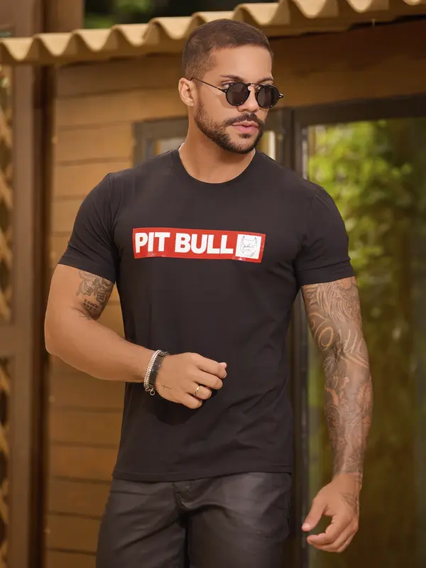 Camiseta Gola O Casual e Sofisticada Pit Bull Jeans Premium