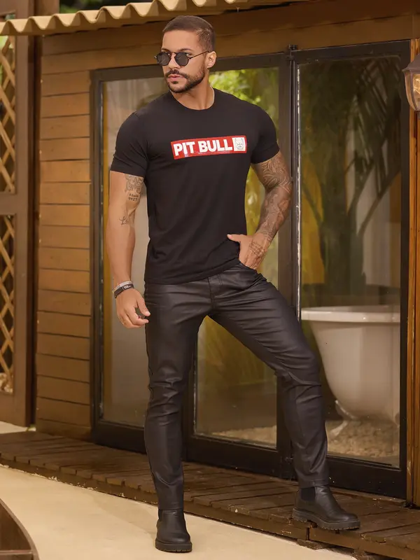 Camiseta Gola O Casual e Sofisticada Pit Bull Jeans Premium