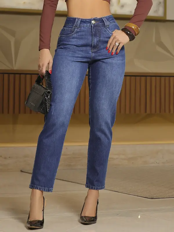 Calça Mom Confortável e Sofisticada com Modelagem Estruturada Pit Bull Jeans Premium