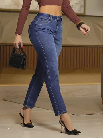 Calça Mom Confortável e Sofisticada com Modelagem Estruturada Pit Bull Jeans Premium
