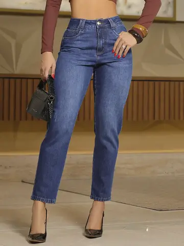 Calça Mom Confortável e Sofisticada com Modelagem Estruturada Pit Bull Jeans Premium