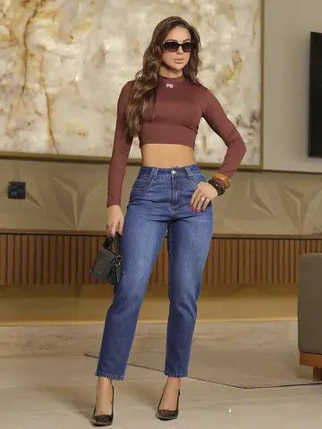 Calça Mom Confortável e Sofisticada com Modelagem Estruturada Pit Bull Jeans Premium