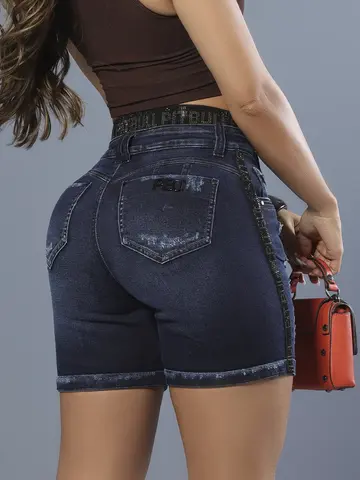 Bermuda Soltinha Confortável e Estilosa com Elástico Personalizado Pit Bull Jeans Luxo