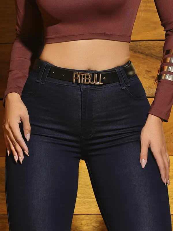 Calça Skinny Hot Pants Modeladora e Casual com Cinto Pit Bull Jeans Premium