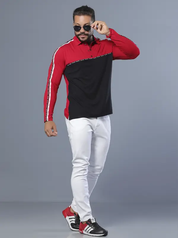 Polo Masculina Manga Longa Sofisticada com Estilo Esportivo Pit Bull Jeans Luxo